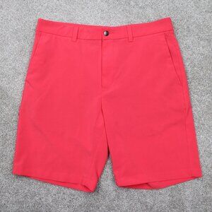 Callaway Golf Shorts Mens 32 Pink Polyester Stretch Flat Front w/ 9" inseam